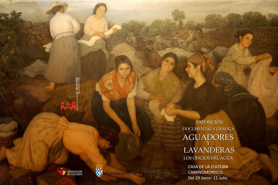 Cartel anunciador de la exposición "Aguadores y lavanderas" (Foto: Vicente Martín Martín)